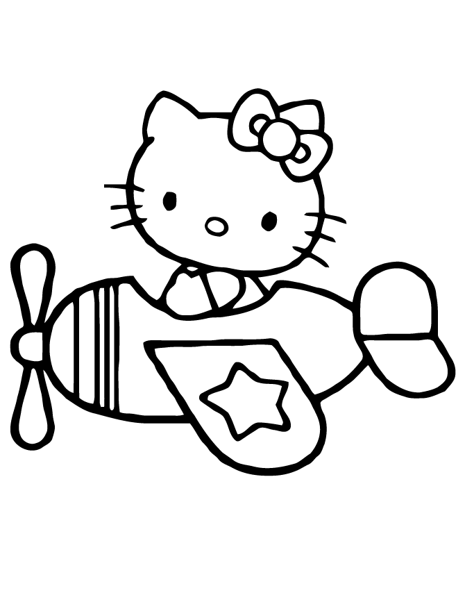 Baby Hello Kitty Playing Toys Coloring Page | Free Printable 