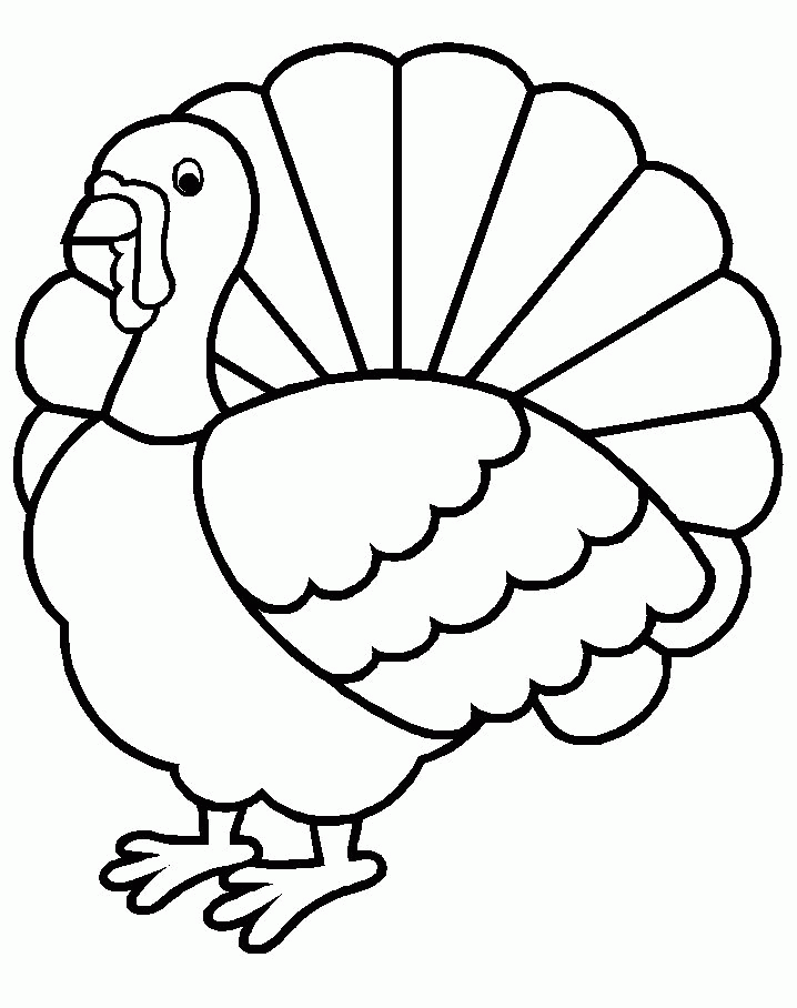 Wild Turkey Posing Coloring Pages | Crafts