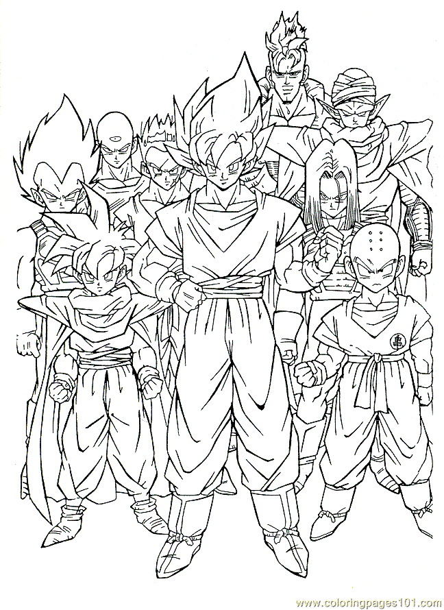 Dragon Ball Z Drawing Pictures Coloring Home