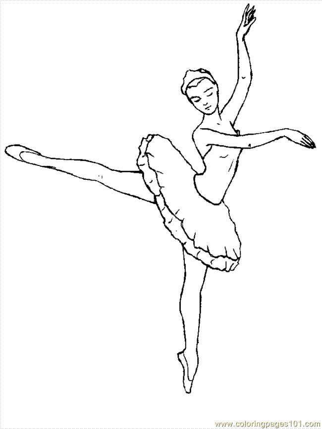 of a girl dancing Colouring Pages