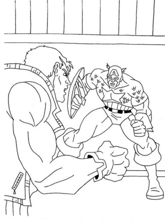 color Captain america coloring pages for kids | Great Coloring Pages