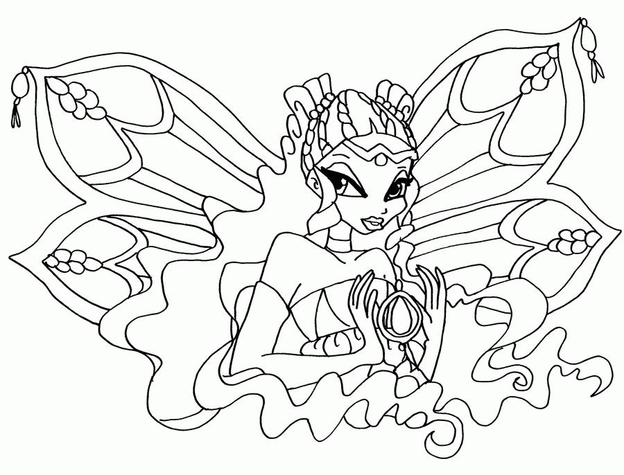 Winx Club Coloring Pages Enchantix - Coloring Home