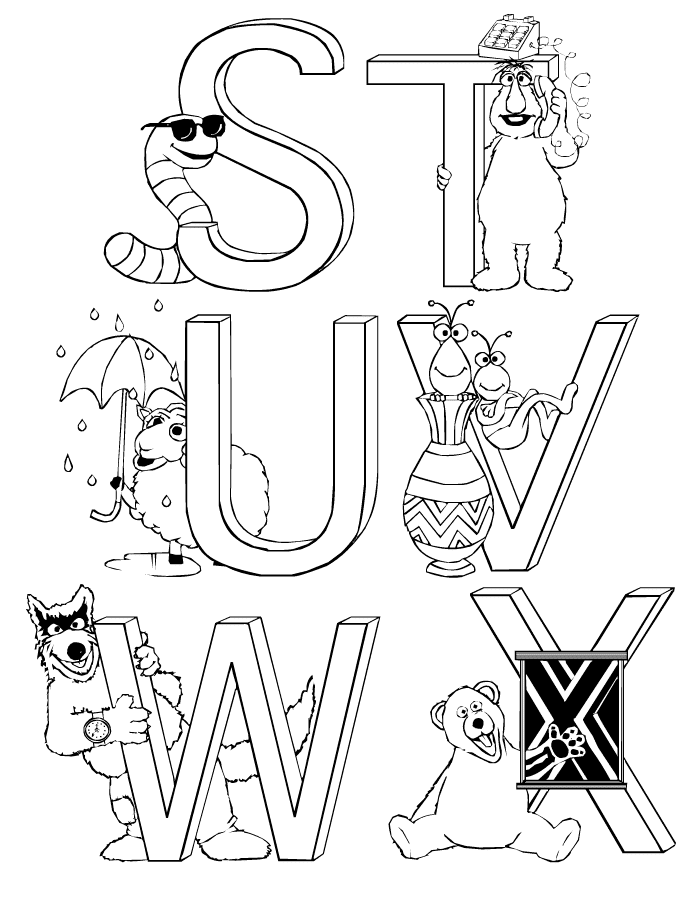 sesame street coloring pages alphabet letter