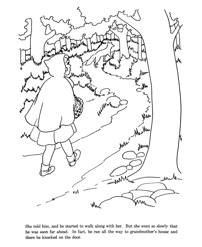 great Little Red Riding Hood coloring pages for kids | Best 