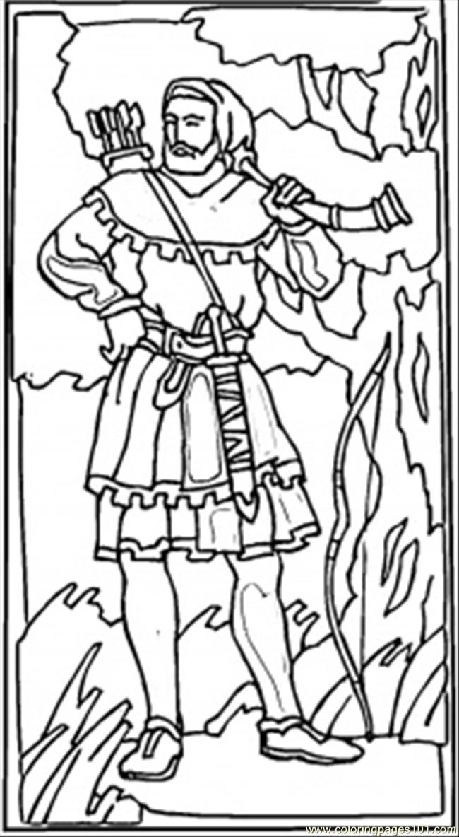 Coloring Pages Robin Hood British Hero (Countries > Great Britain 