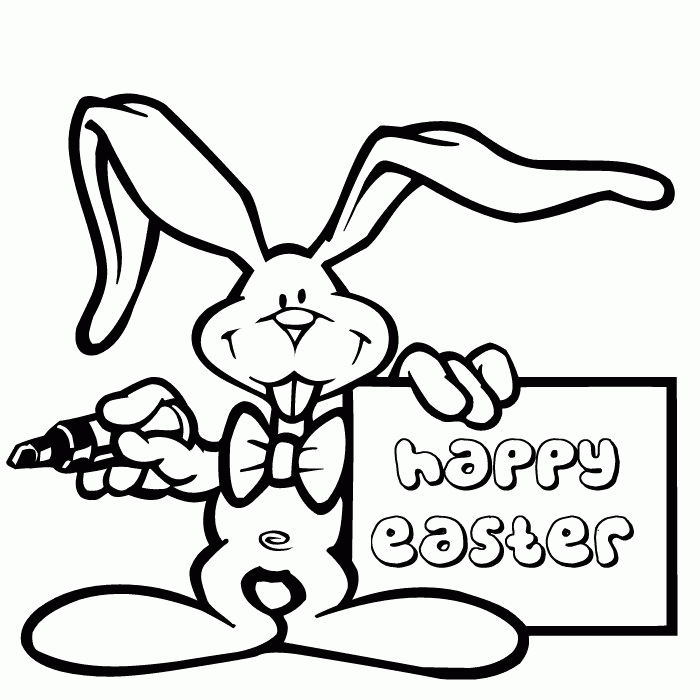 Coloring Pages of Easter Bunnies