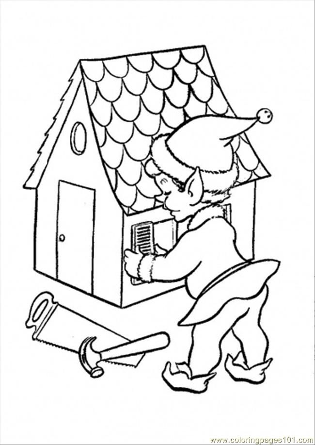 Coloring Pages On A Doll House Coloring Page (Architecture 