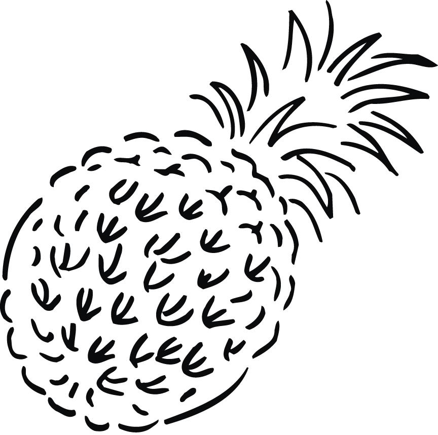 Coloring Page Of Pineapple Fruit For Kids (id: 42728) | WallPho.com