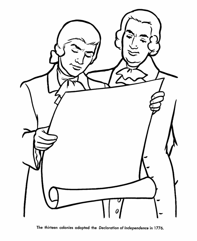 USA-Printables: The Declaration of Independence Coloring Pages 