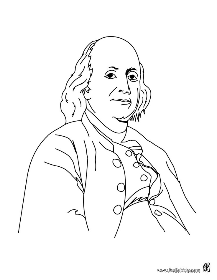 Benjamin Franklin Coloring Pages Coloring Home