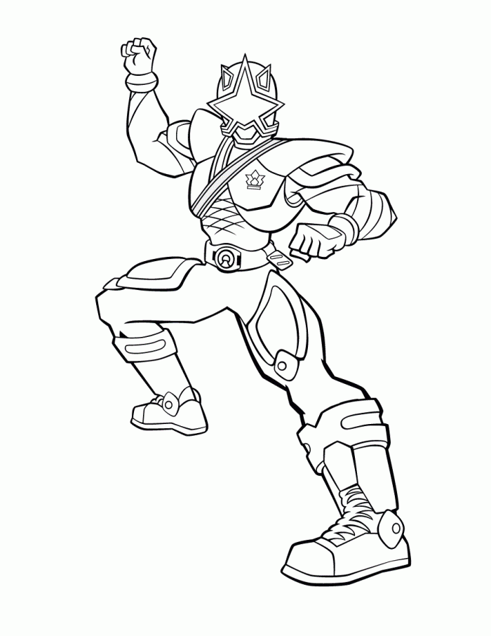 Power Rangers Motorcycle Coloring Pages