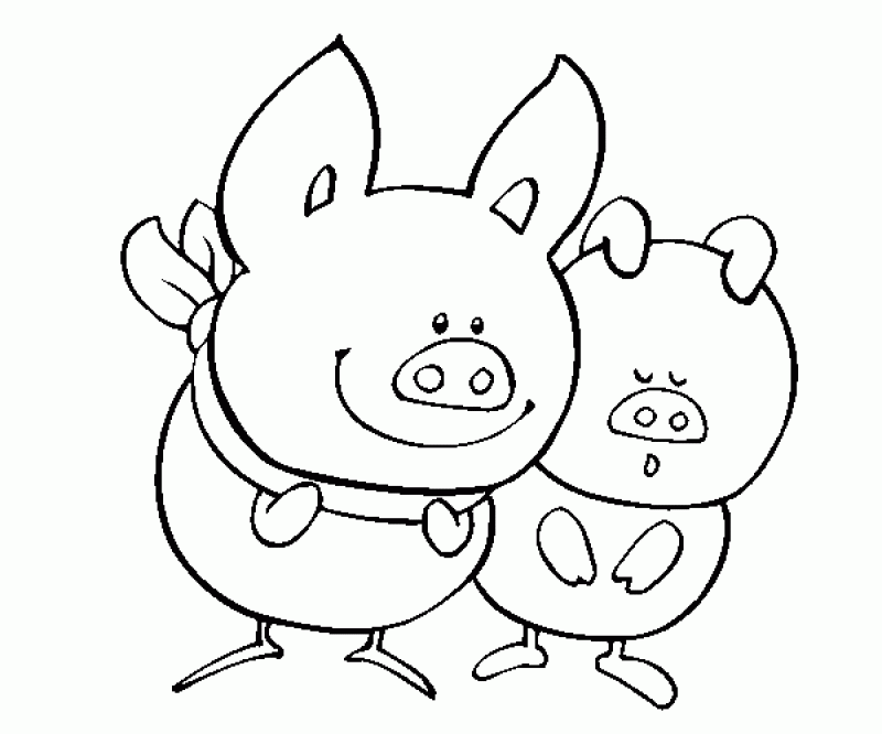 Coloring Pages A Cartoon Pig - HD Printable Coloring Pages