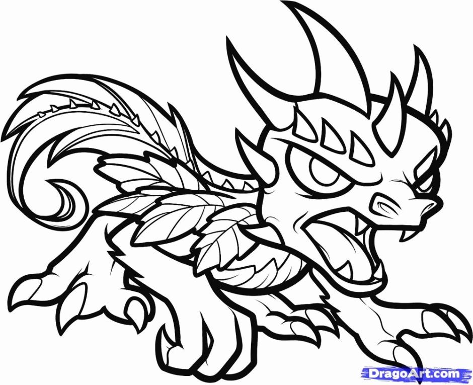 Skylanders Spyro Monster Free Coloring Easy Coloring Pages For All 