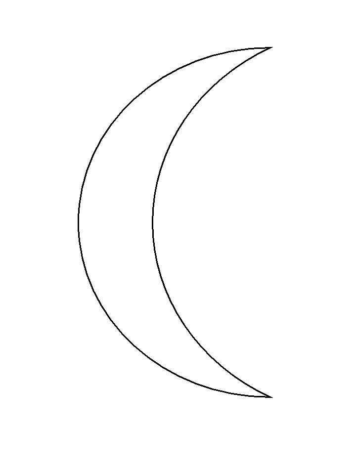crescent moon template | school