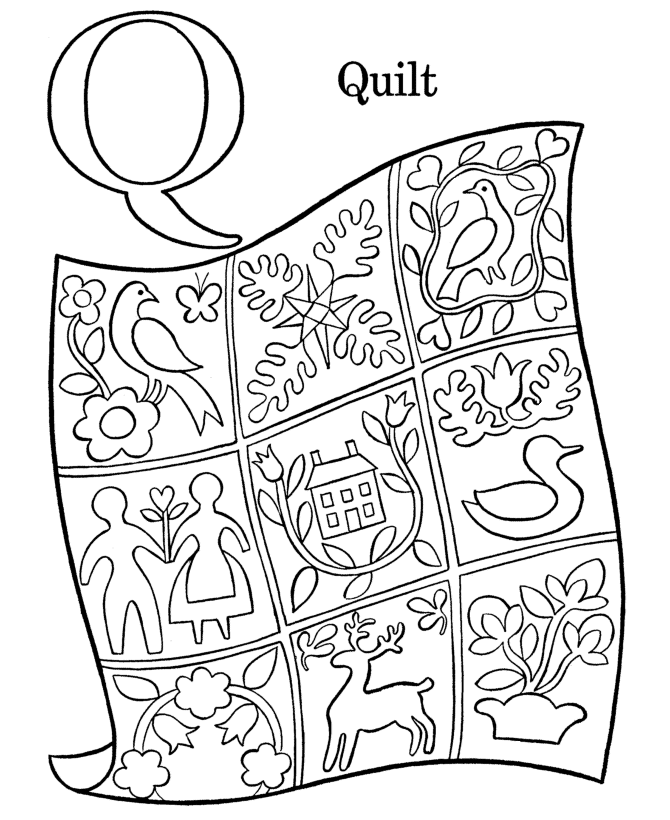 letter Q Song Colouring Pages