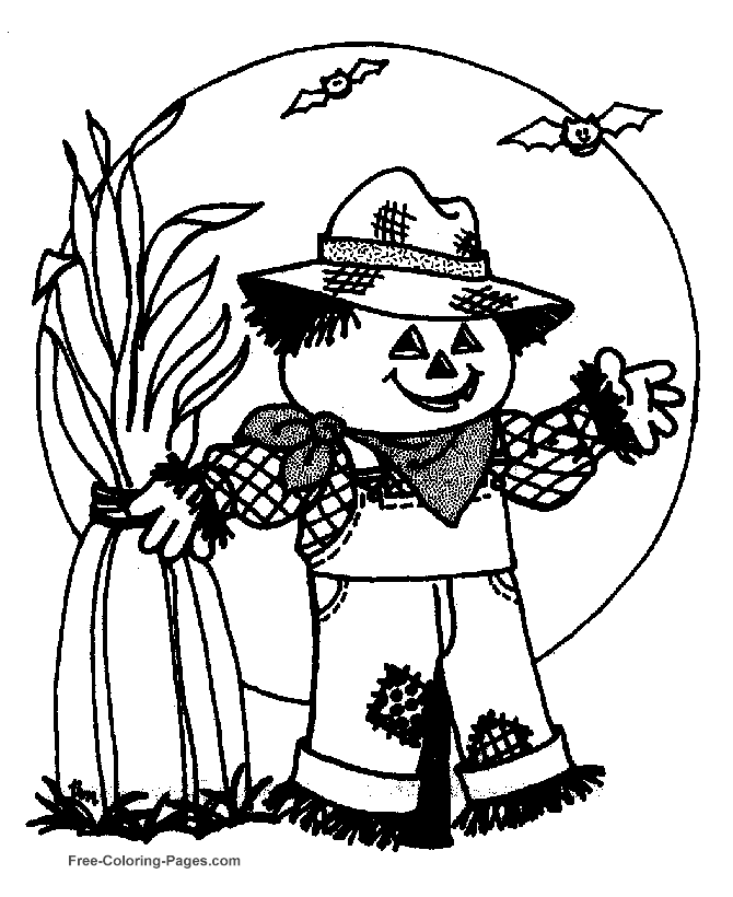 Halloween coloring sheets - Scarecrow