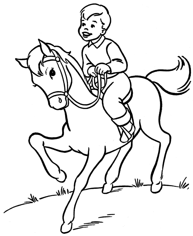 Download Horse Riding Coloring Pages - Coloring Home