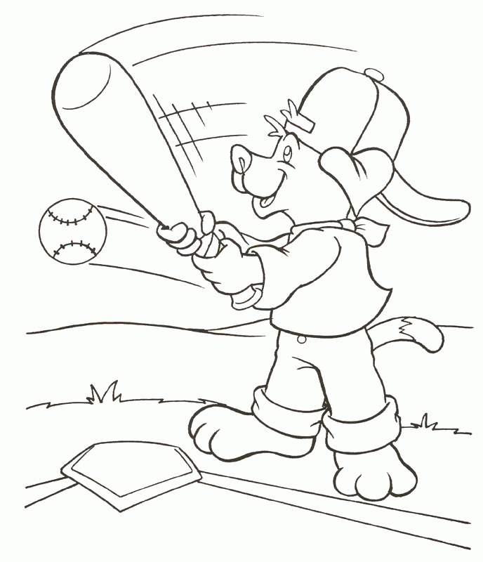 Dog Do Baseball Coloring Pages : New Coloring Pages