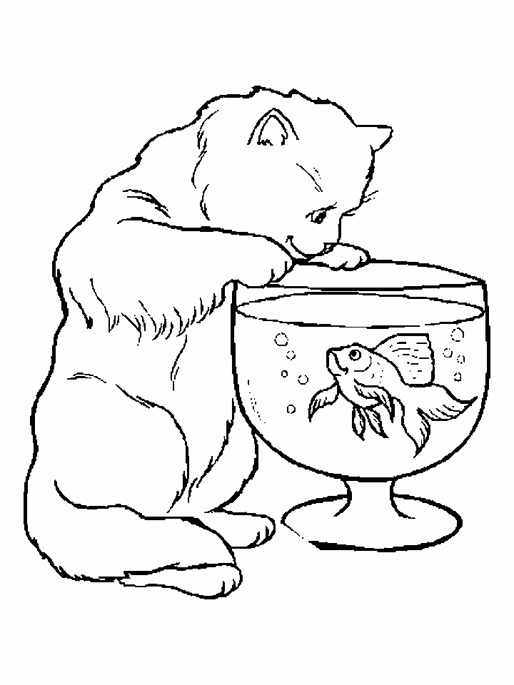Cat 1 Coloring Page