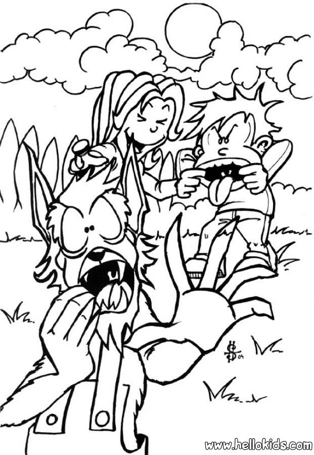Scared Coloring Page Images & Pictures - Becuo