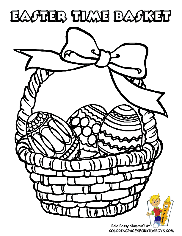 Easter Baskets Coloring Pages - Coloring Home