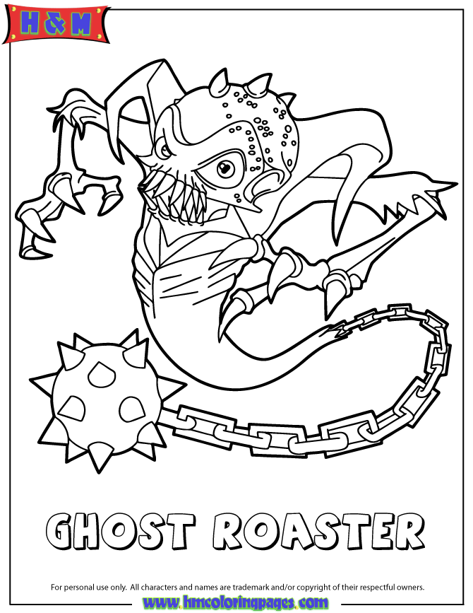 skylanders ghost roster Colouring Pages