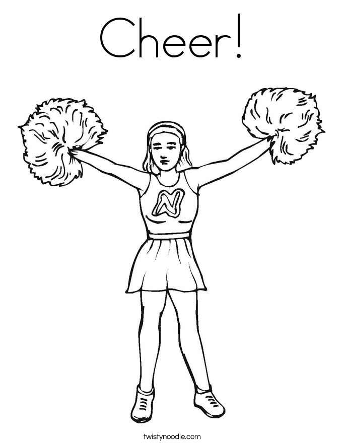 cheer pom poms Colouring Pages