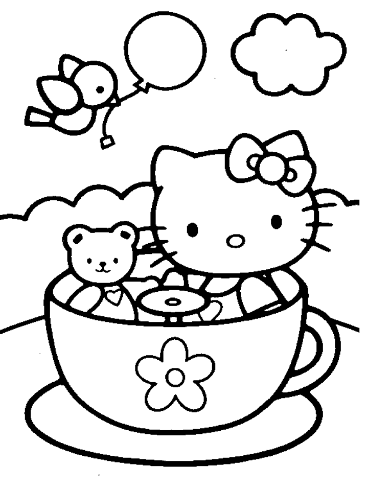 Jonglere nød hensynsfuld Fargeleggingsark Hello Kitty. Fargelegge Disney Print Tegninger - Coloring  Home