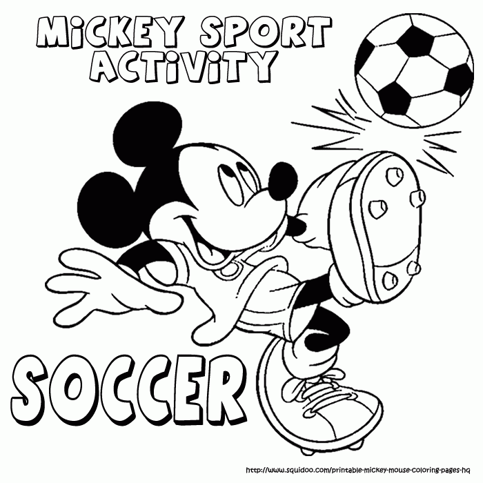 Printable Coloring Pages for Kids : Mickey mouse sport coloring pages