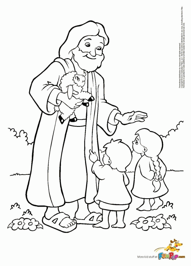 Jesus With Children Coloring Pages 150332 Label Childrens 244349 