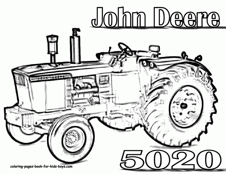 Kleurplaat Tractor John Deere / Daring John Deere Coloring | Free