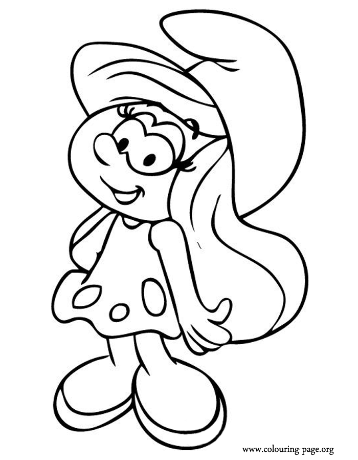 Smurfette, Smurf coloring page | Craft - Outlines/Colouring | Pinter…