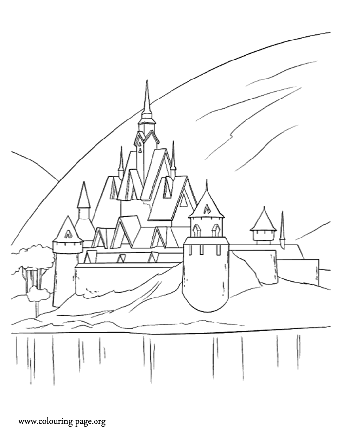 Ice Castle Colouring Pages
