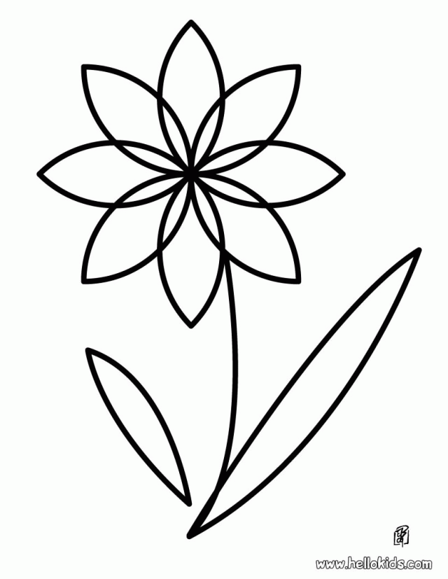 Printing Flower Coloring Page Source Ay High Res | ViolasGallery.