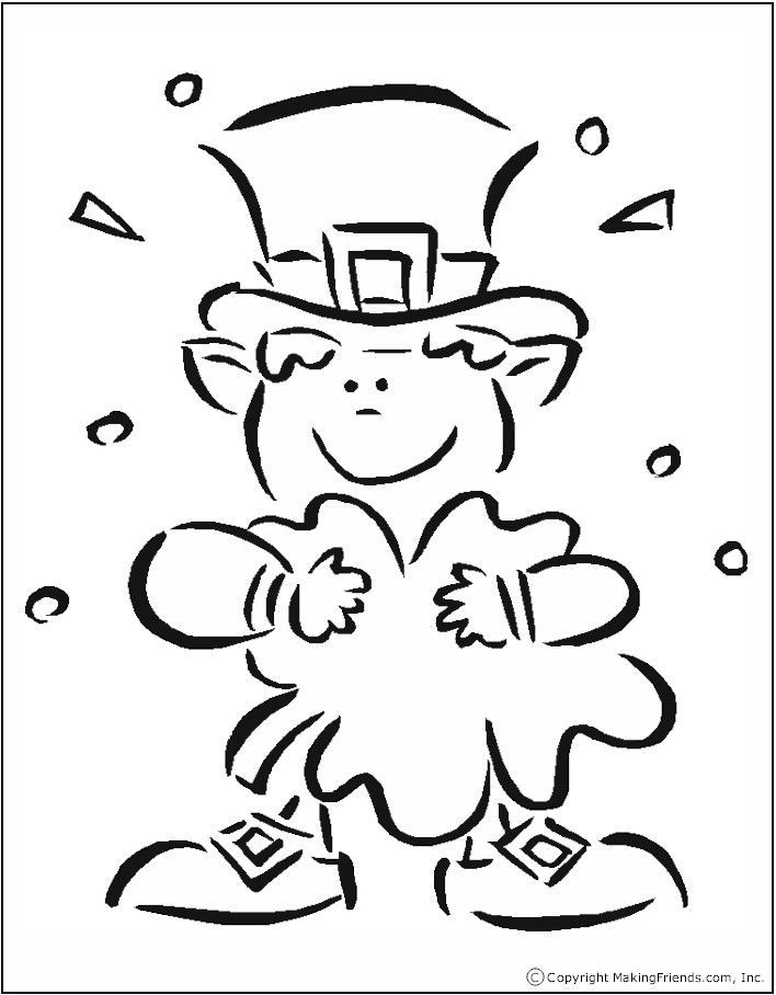 St Pats Shamrock Coloring Page | St. Pat's day