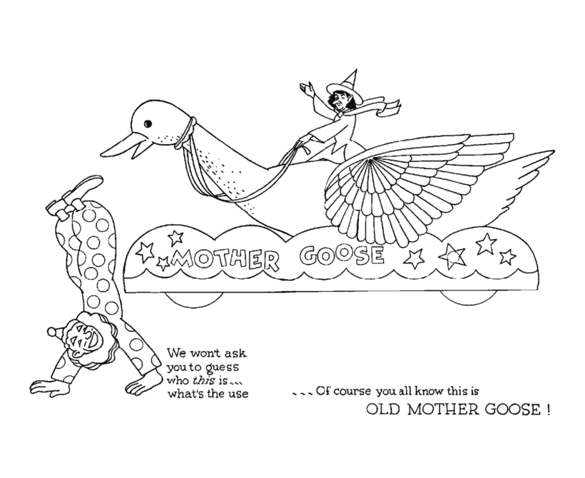 Christmas Parade Coloring Pages - Mother Goose Christmas Parade 