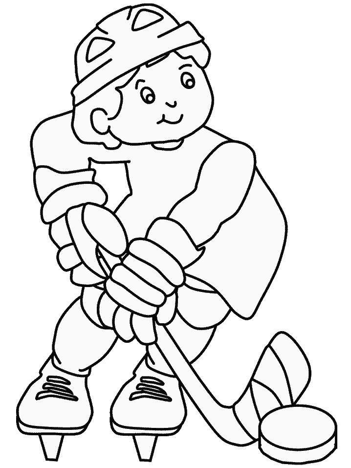 Printable Hockey 12 Sports Coloring Pages