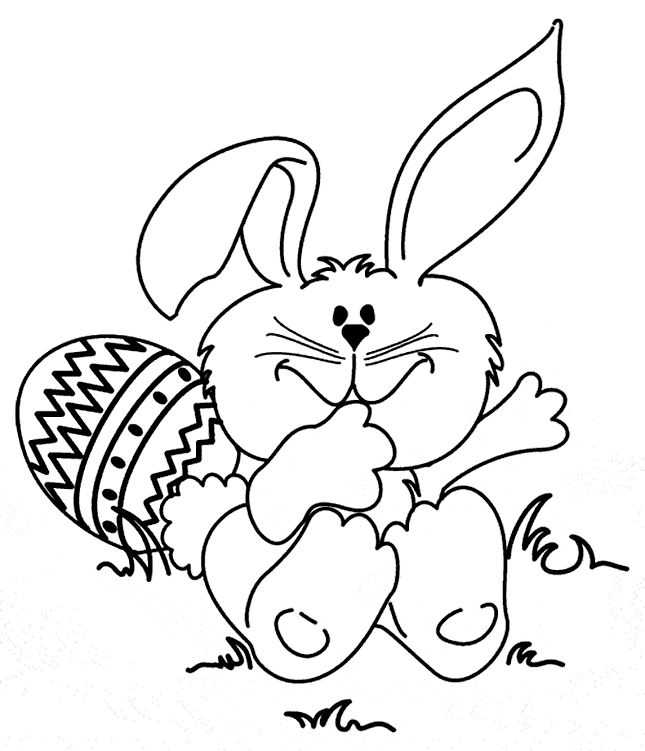 EASTER COLOURING: EASTER BUNNY RABBIT - COLORING PICTURES