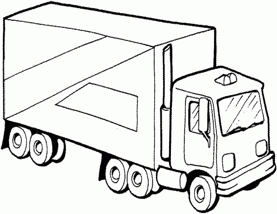 Semi Truck Coloring Page - Coloring Home