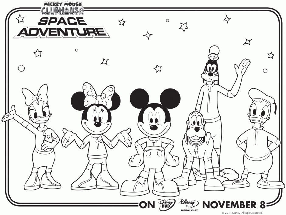 Mickey Mouse Happy Birthday Coloring Pages Birthday Coloring 