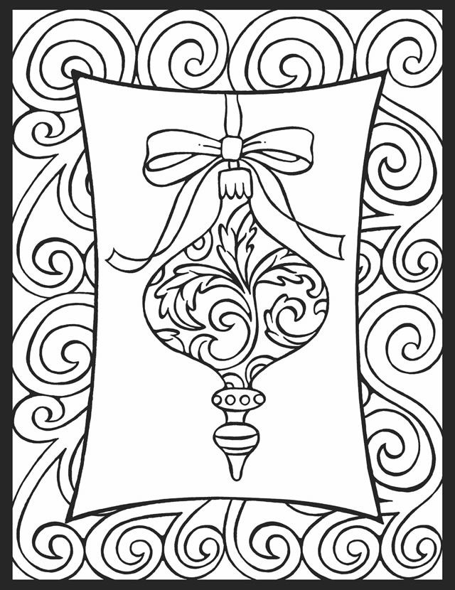 A Crowe's Gathering: Christmas Ornament Coloring Page