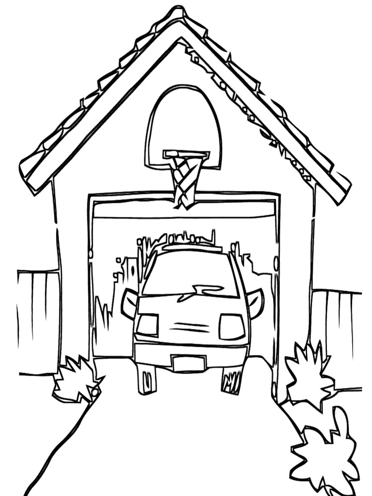 Garage coloring pages. Download and print Garage coloring pages.