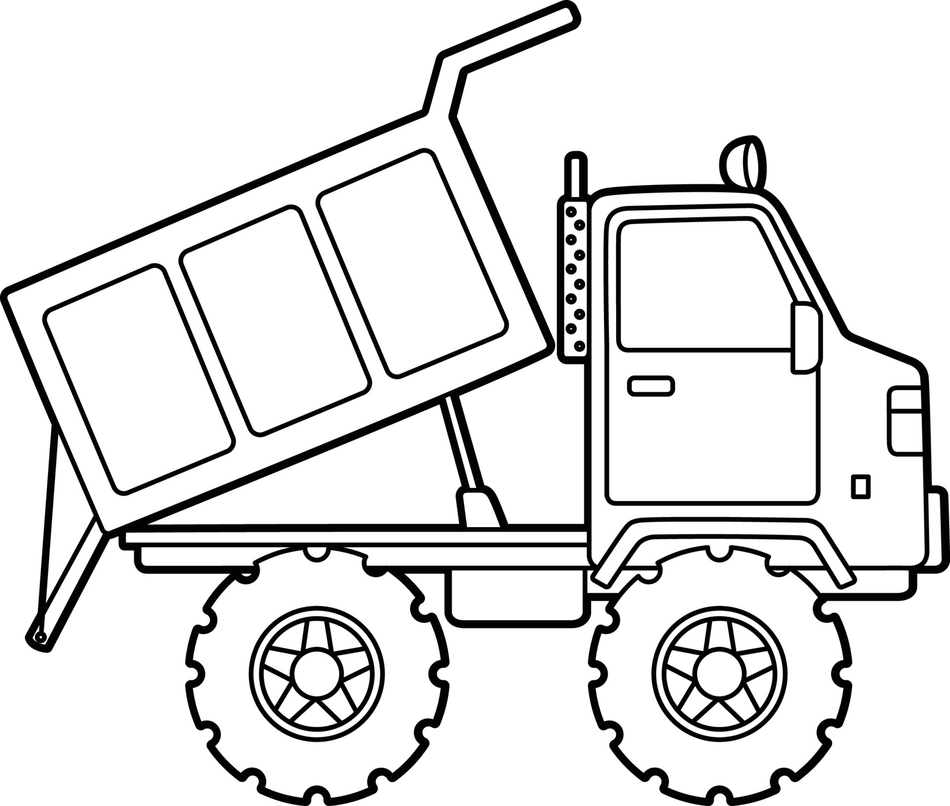 Dump Truck Coloring Page Isolated for Kids 5163233 Vector Art at Vecteezy