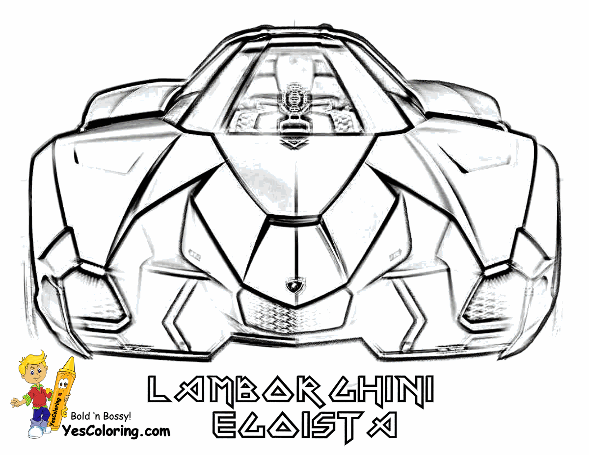Free Coloring Pages Cars Lamborghini Coloring Pages