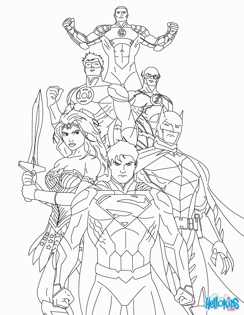Fast Superman Coloring Pages Justice League Of America - Widetheme