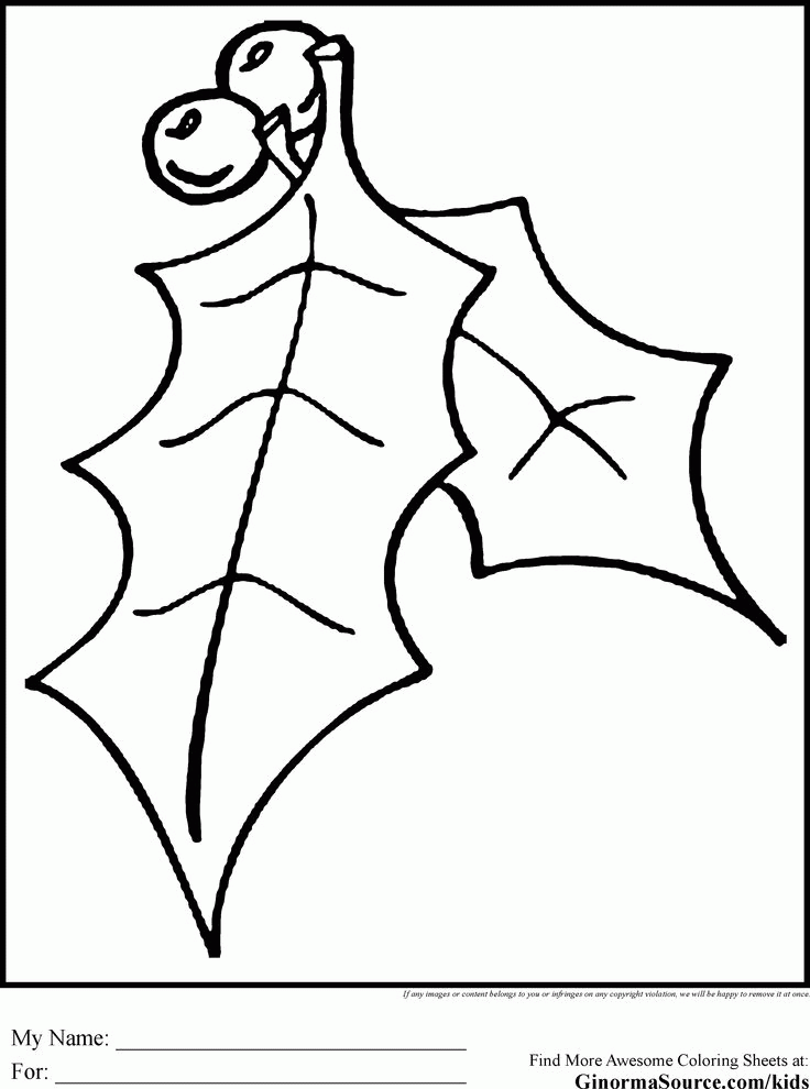 Christmas Coloring Pages for Kids Mistletoe | Christmas ...