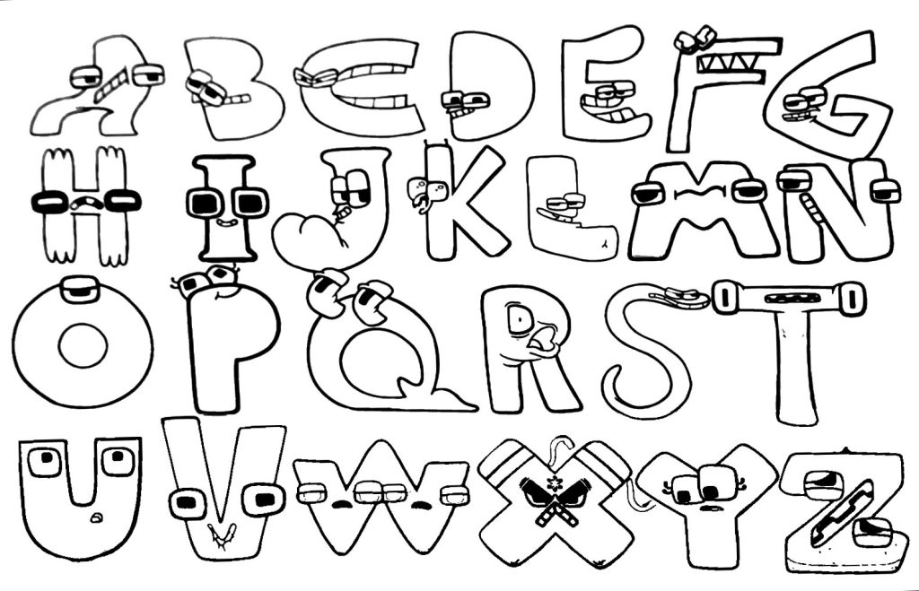 alphabet lore coloring pages – Art education