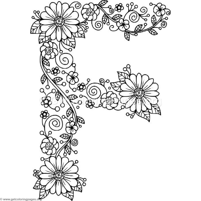 Free Downloads Floral Alphabet Letter F Coloring Pages #coloring  #coloringbook #c… | Páginas para colorear del alfabeto, Páginas para  colorear, Abecedario lettering