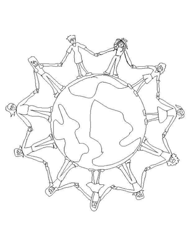 Children Around The World Coloring Page - Coloring Pages for Kids ...