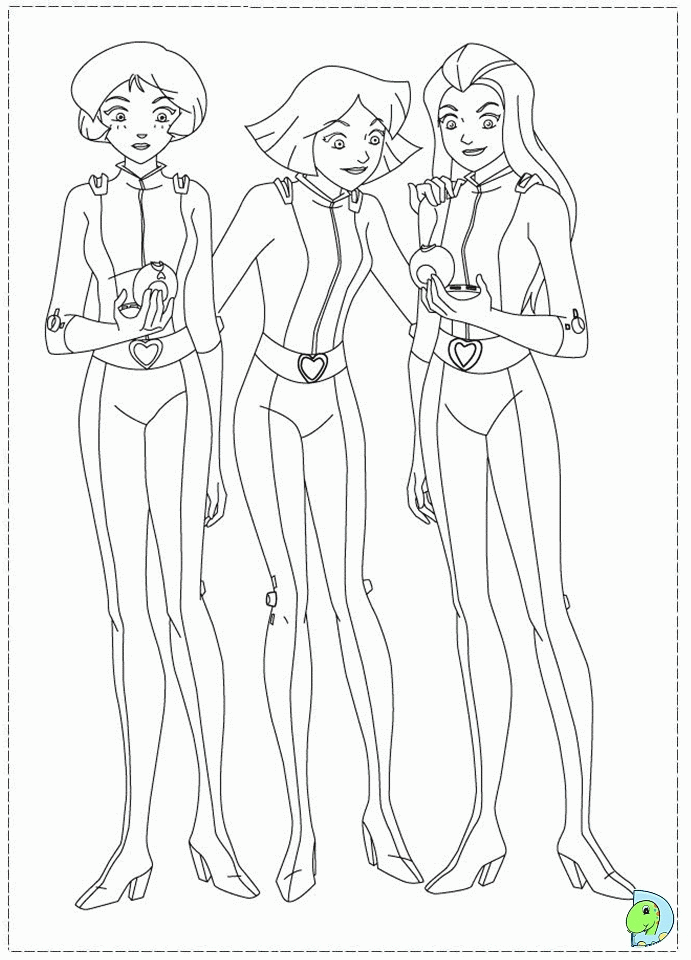 Totally spies coloring pages to download and print for free